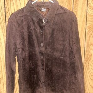 NWT Vintage Marlboro Dark Brown Suede Jacket